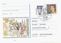 GERMANY. POSTAL STATIONERY WITH ADDITIONAL POSTAGE. ST NICOLAS. GARREL 1997 - Illustrated Postcards - Used