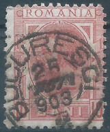 ROMANIA - ROUMANIE - RUMANIEN,10B Pink,Oblitérée 1903 Bucharest - Usati