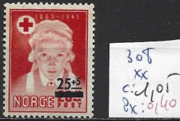 NORVEGE 308 ** Côte 1.05 € - Unused Stamps