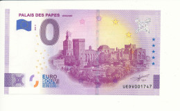 Billet Touristique 0 Euro - PALAIS DES PAPES AVIGNON - UEDV - 2023-9 - N° 1747 - Sonstige & Ohne Zuordnung