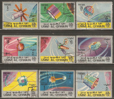 Umm Al-Qiwain 1966 Mi# 78-86 A Used - Space Exploration And Satellite Communication / ITU - Umm Al-Qiwain