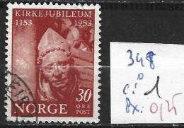 NORVEGE 348 Oblitéré Côte 1 € - Used Stamps
