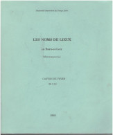 CANTON DE VOVES 1993 ETUDE SUR LES 1739 NOMS DE LIEUX + CARTE IGN LES NOMS DE LIEUX EN EURE ET LOIR MICROTOPONYMIE - Centre - Val De Loire