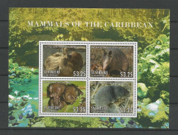 St Vincent 2013 Mammals Of The Caribbean Sheet  Y.T. 5744/5747 ** - St.Vincent (1979-...)