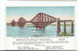 Scotland  Postcard Forth Bridge Valentine's Steam Train Crossing - Ouvrages D'Art