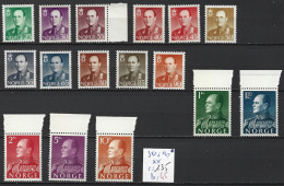 NORVEGE 381 à 90 ** Côte 135 € - Unused Stamps