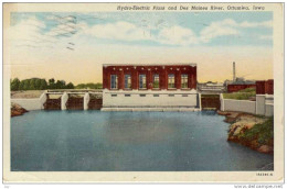 OTTUMWA, Iowa, Hydro Electric Plant And Des Moines River, ; C.T. American Art PC - - Altri & Non Classificati