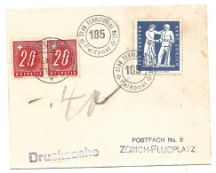409 - 30 - Petite Enveloppe Timbre Militaire "Stab. Territorial.Bat 185" - 2 Timbres Taxe Suisses 1939 - Portomarken
