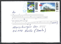 MiNr. 3617 + 3651; Himmelsereignisse: Gewitter, Auf Portoger. Brief Von BZ 51 Nach Halle; B-1369 - Cartas & Documentos