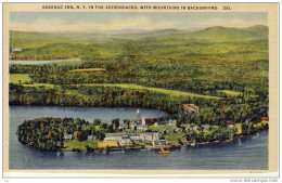 Saranac Inn, NY In Adirondacks, With Mountains In Background (599A) - Adirondack