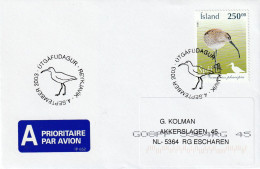 IJsland 2003, Letter Sent To Netherland, Birds - Unused Stamps