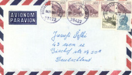 YUGOSLAVIA  - 1976, STAMPS COVER TO GERMANY. - Cartas & Documentos