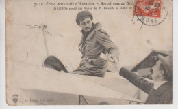 CPA Ecole Nationale D'Aviation - Aérodrome De Bron-Lyon - Garros Prend Des Mains De M. Boulade Sa Feuille De Route - Bron