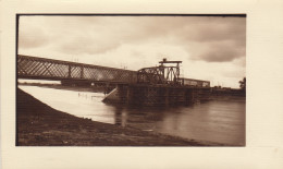 1931 Carte Photo Lettonie Travaux Du Pont Sur Le Fleuve Daugava à Daugavpils Niçaise Delcuve La Louvière - Lettonie