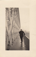 1932 Carte Photo Lettonie Travaux Du Pont Sur Le Fleuve Daugava à Daugavpils Niçaise Delcuve La Louvière - Lettonie