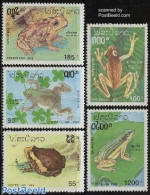 Laos 1993 Frogs 5v, Mint NH, Nature - Frogs & Toads - Reptiles - Laos