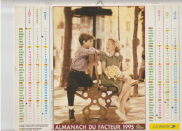 Almanach Du Facteur 1995, Les Enfants De Paris, 2 Photographies De Peter Rand, Banc Public, Colonnade, OLLER - Big : 1991-00