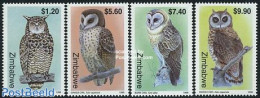Zimbabwe 1999 Owls 4v, Mint NH, Nature - Birds - Owls - Zimbabwe (1980-...)