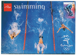 MAX 13 - 36 SWIMMING, Sydney, OLIMPIC GAMES - Maximum Card - 2000 - Ete 2000: Sydney