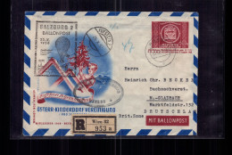 Österreich Ballonpost 1950 Salzburg 2 Einschreiben Wien - Balloon Covers