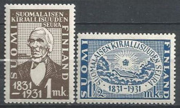 Finlandia 0159/160 ** MNH. 1931 - Unused Stamps