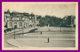 Delcampe - * LAVAL - Place De L'hôtel De Ville Et Les Promenades De Changé - Vieilles Voitures - Animée - 18 - Edit. A.BRUEL - Laval