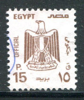 EGYPTE- Service Y&T N°118- Oblitéré - Oficiales