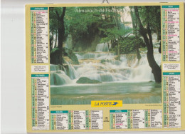 Almanach Du Facteur 1996, Cascade En Thaïlande / Cottage Anglais, OBERTHUR - Tamaño Grande : 1991-00