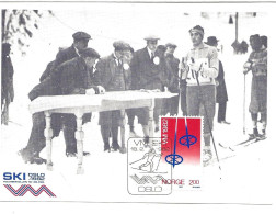 Norge Norway 1982 World Championship Nordic - Skiing In Oslo, Mi 853 On Maximumcard  - Cancelled 18.2.82 - Cartas & Documentos