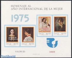 Chile 1975 Woman Year Imperforated Sheet, Mint NH, History - Various - Women - Int. Women's Year 1975 - Art - Paintings - Non Classificati