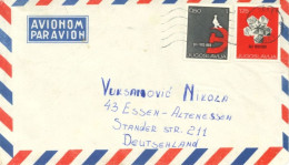 YUGOSLAVIA  - 1969, STAMPS COVER TO GERMANY. - Brieven En Documenten