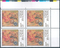 C5667 Hungary Art Painting Opera House Music Quartblock MNH RARE - Theater