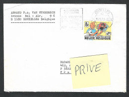 OCB Nr 1944 Tintin Kuifje Tim From Hergé Strip BD Comic Cartoon Brief Lettre Cover - Lettres & Documents