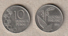 02285) Finnland, 10 Penniä 1991 - Finlande