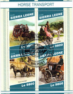 CHCT70 - Horses, Transports, Fauna, Nature, Stamp Mini Sheet, Used CTO, 2018, Sierra Leone - Sierra Leone (1961-...)