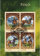 CHCT70 - Polo Sports, Horses, Fauna, Nature, Stamp Mini Sheet, Used CTO, 2016, Sierra Leone - Sierra Leone (1961-...)