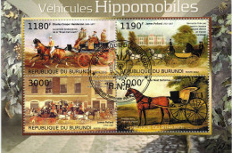 CHCT70 - Transports, Horses, Fauna, Nature, Stamp Mini Sheet, Used CTO, 2012, Burundi - Oblitérés