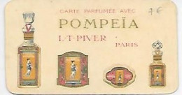 Petite Carte Publicitaire Parfum Pompéia L.T. Piver Paris Calendrier 1924 - Pubblicitari