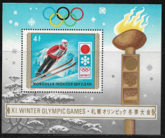 MONGOLIA 1972  ** Sapporo Winter Olympic Games  **  MONGOLEI ** MNH  ** Scott: 658   Michel: 675 Bl 26 - Summer 1972: Munich