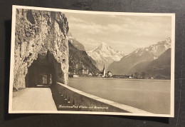 AK Fotografie Axenstrasse Mit Flüelen Und Birkenstock Ca. 1930 Nicht Gelaufen - Flüelen