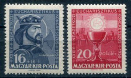HUNGARY 1938 Eucharistic Congress LHM / *.  Michel 571-72 - Unused Stamps