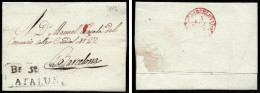 ESPAÑA 1842.Barcelona. Fechador Baeza Al Dorso. “Carta Envuelta Completa.” - ...-1850 Prephilately