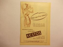 Oude Reclame Uit 1953 - Soutien-Gorge Ceintures KESTOS - Pubblicitari