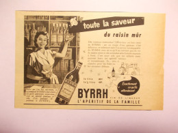 Oude Reclame Uit 1953 - Vin De Liqueur BYRRH Toute La Saveur - L'aperitif De Famille - Pubblicitari