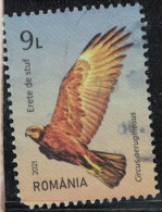 Roumanie 2021 Oblitéré Used Oiseau Rapace Circus Aeruginosus Busard Des Roseaux Y&T RO 6678 SU - Oblitérés