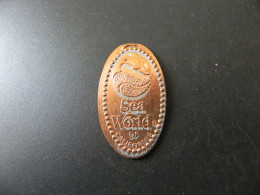 Jeton Token - Elongated Cent - USA - Sea World Of California - Elongated Coins