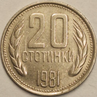 Bulgaria - 20 Stotinki 1981, 1300th Anniversary Of Bulgaria, KM# 115 (#3283) - Bulgarije