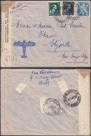 Congo Belge 1945 - Lettre Par Avion De Bruxelles à Destination Thysville-Bas Congo Belge. Censurée... (EB) DC-12465 - Gebraucht