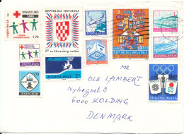 Yugoslavia Cover Sent To Denmark Maribor 19-8-1991 Mixed Franking Croatia And Yugoslavia - Cartas & Documentos