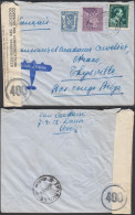 Belgique 1945 - Lettre Par Avion  D' Uccle à Destination Thysville-Bas Congo Belge. Censurée. "Poortman".. (EB) DC-12469 - Gebruikt